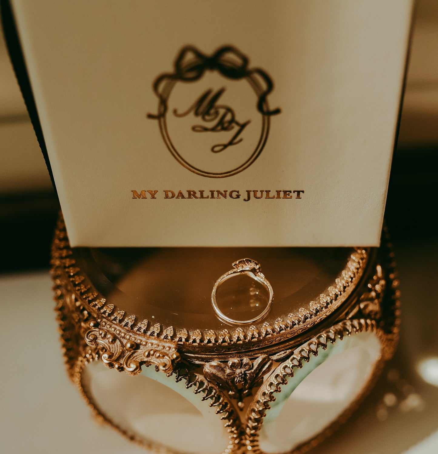 Vintage Diamond Leaf | Calla Lily Ring in 10K Gold – Botanical Design