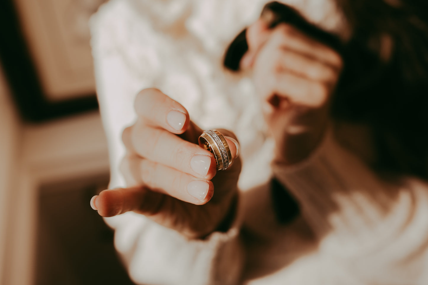 My Darling Juliet | French Diamond Band Ring/Artist Stamped