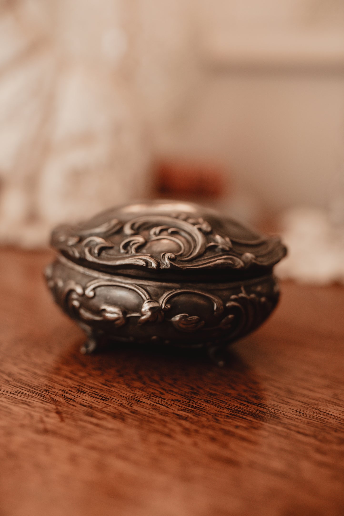 My Darling Juliet | Antique Jennings Brothers Art Nouveau Silver Jewelry Casket
