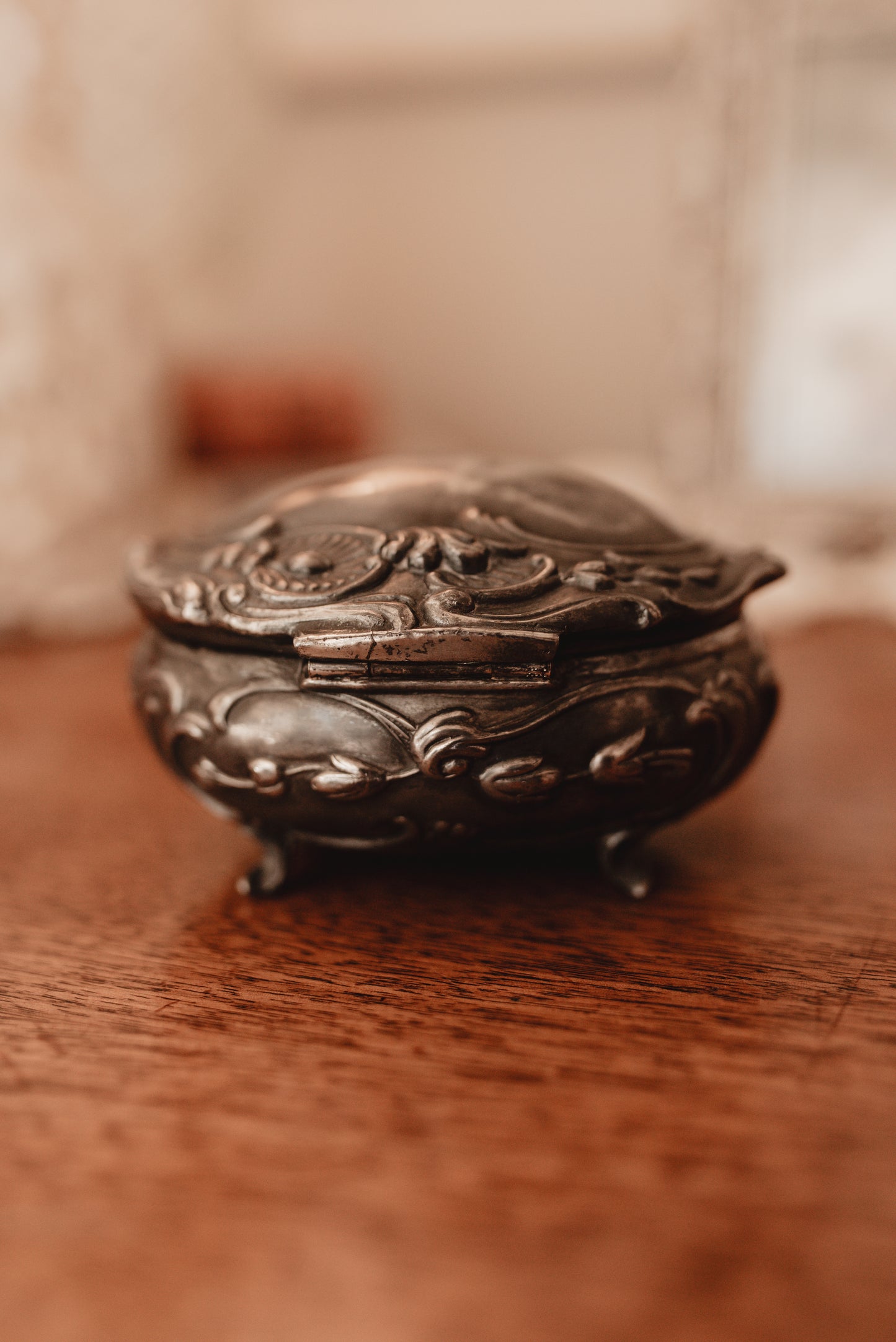 My Darling Juliet | Antique Jennings Brothers Art Nouveau Silver Jewelry Casket