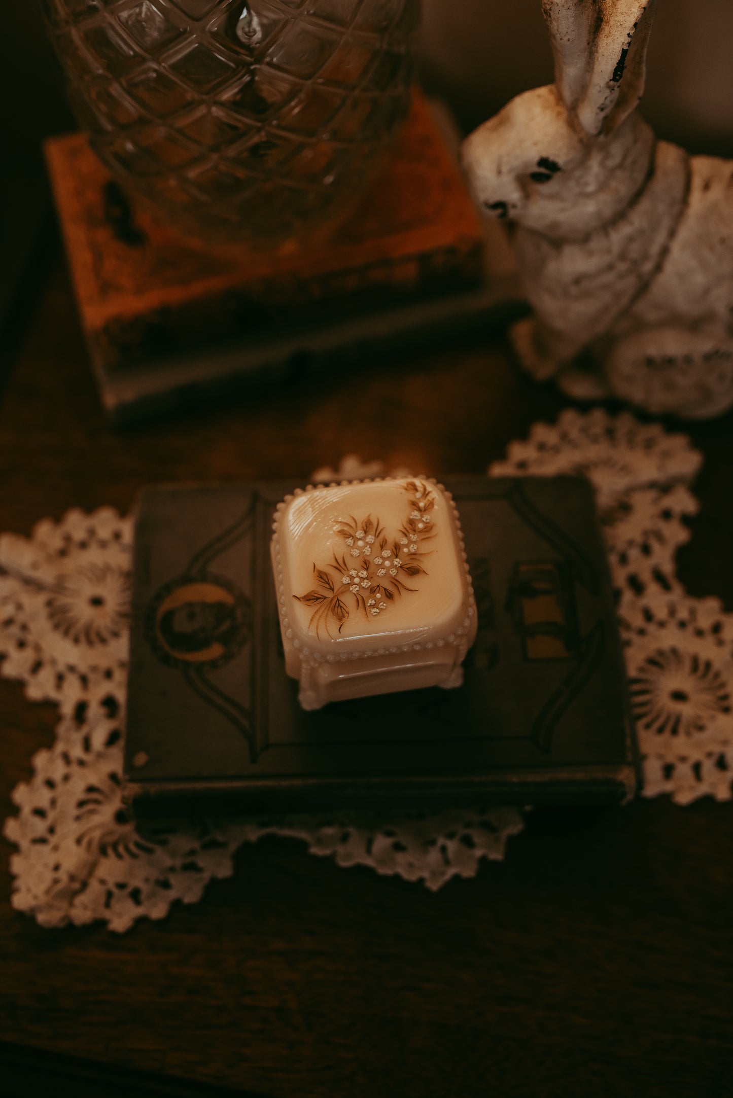 My Darling Juliet | Vintage Westmoreland Glass Jewelry Box