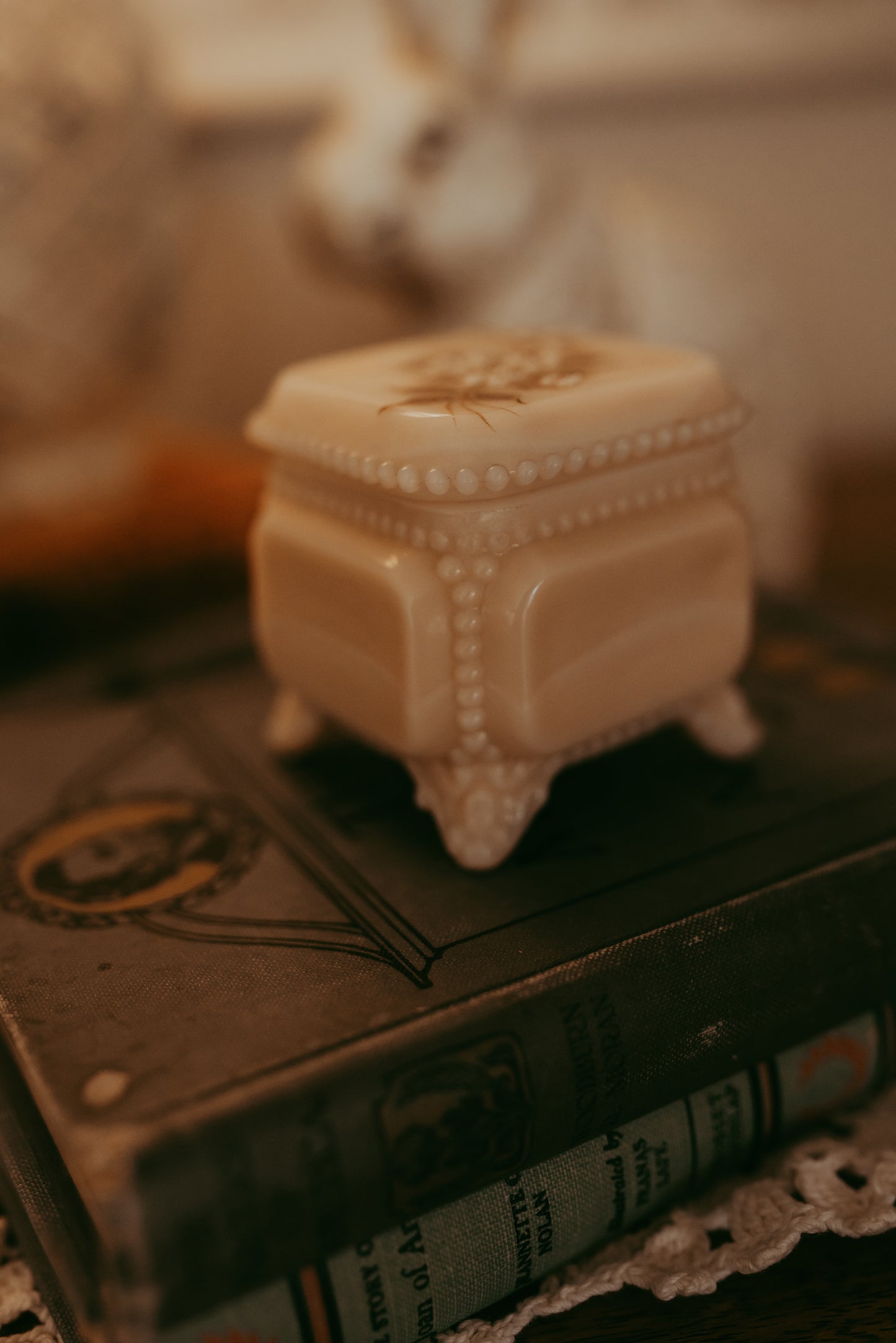 My Darling Juliet | Vintage Westmoreland Glass Jewelry Box