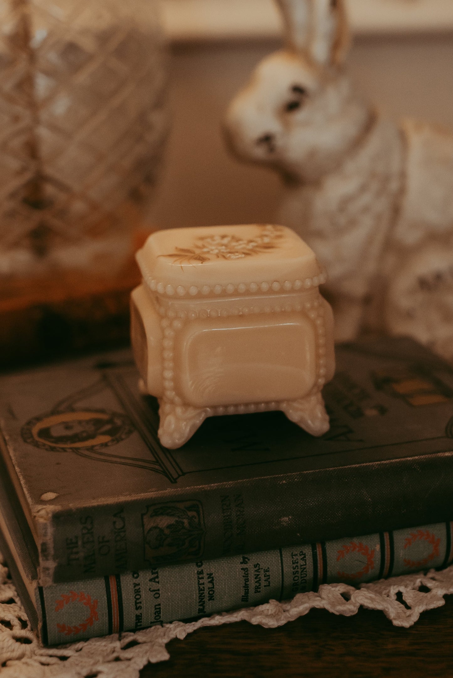 My Darling Juliet | Vintage Westmoreland Glass Jewelry Box