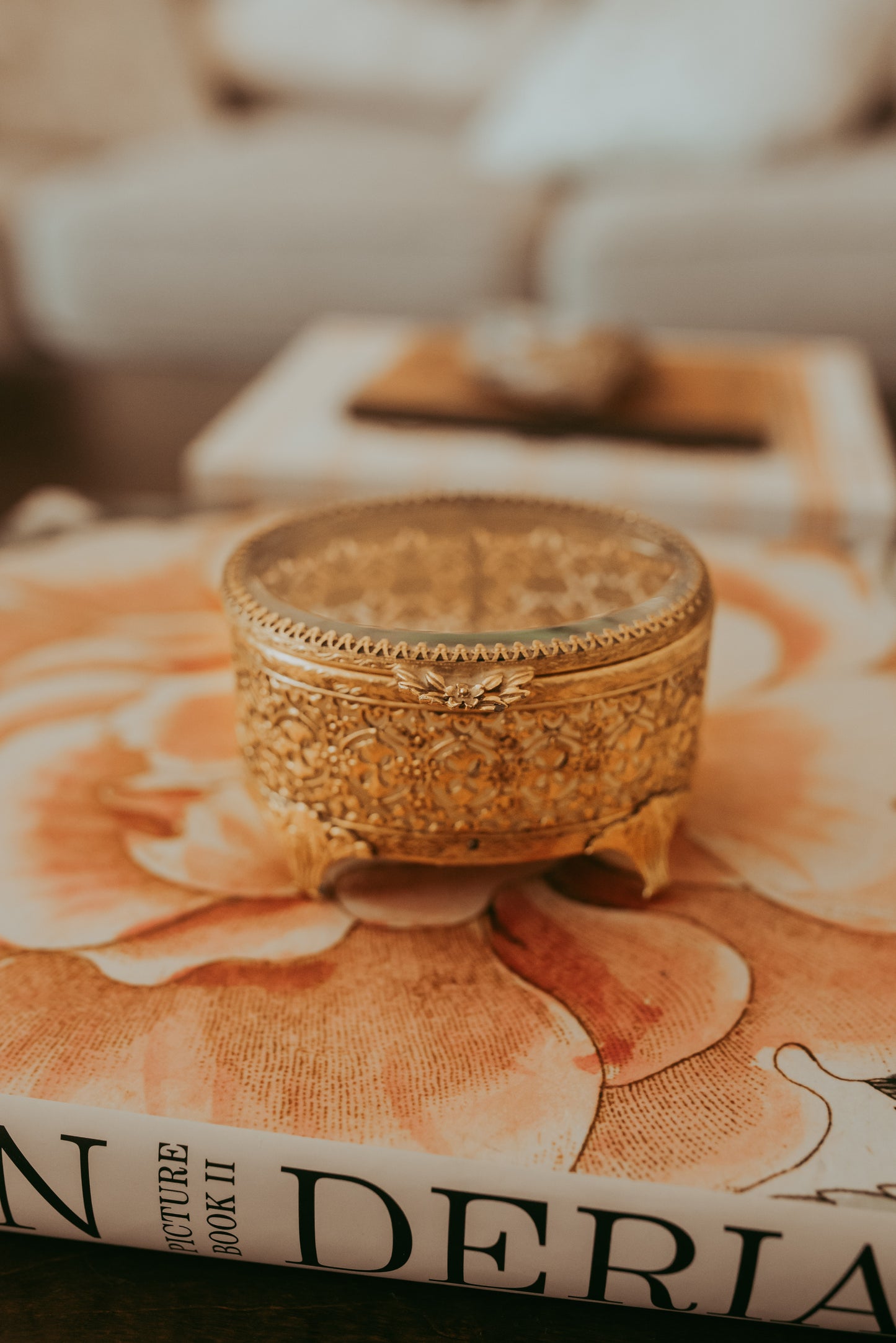 My Darling Juliet | Vintage Gold Ormolu Jewelry Casket