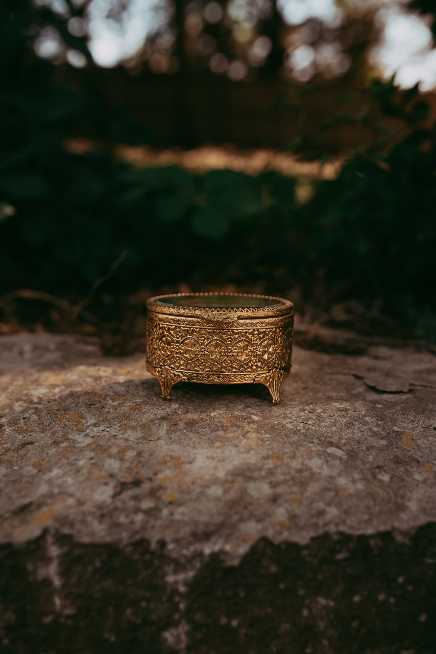 My Darling Juliet | Vintage Gold Ormolu Jewelry Casket