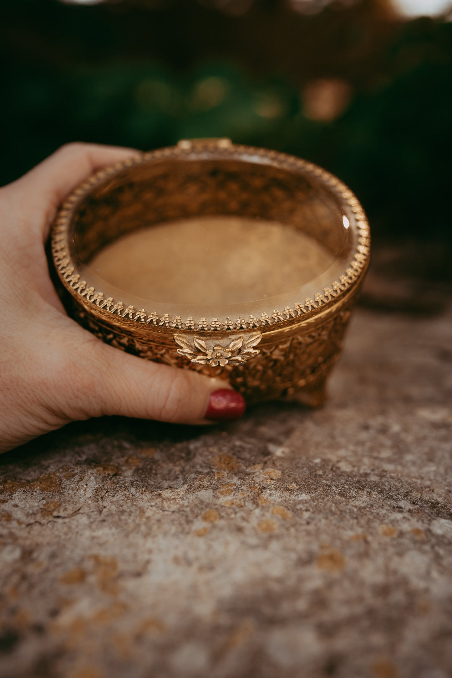 My Darling Juliet | Vintage Gold Ormolu Jewelry Casket