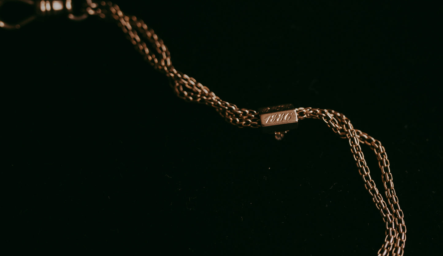 My Darling Juliet | 14K Gold Watch Chain with Diamond Stars | 1886 & 1910