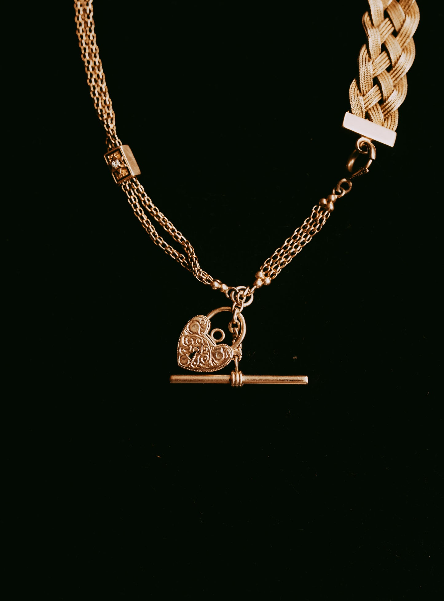 My Darling Juliet | 14K Gold Watch Chain with Diamond Stars | 1886 & 1910