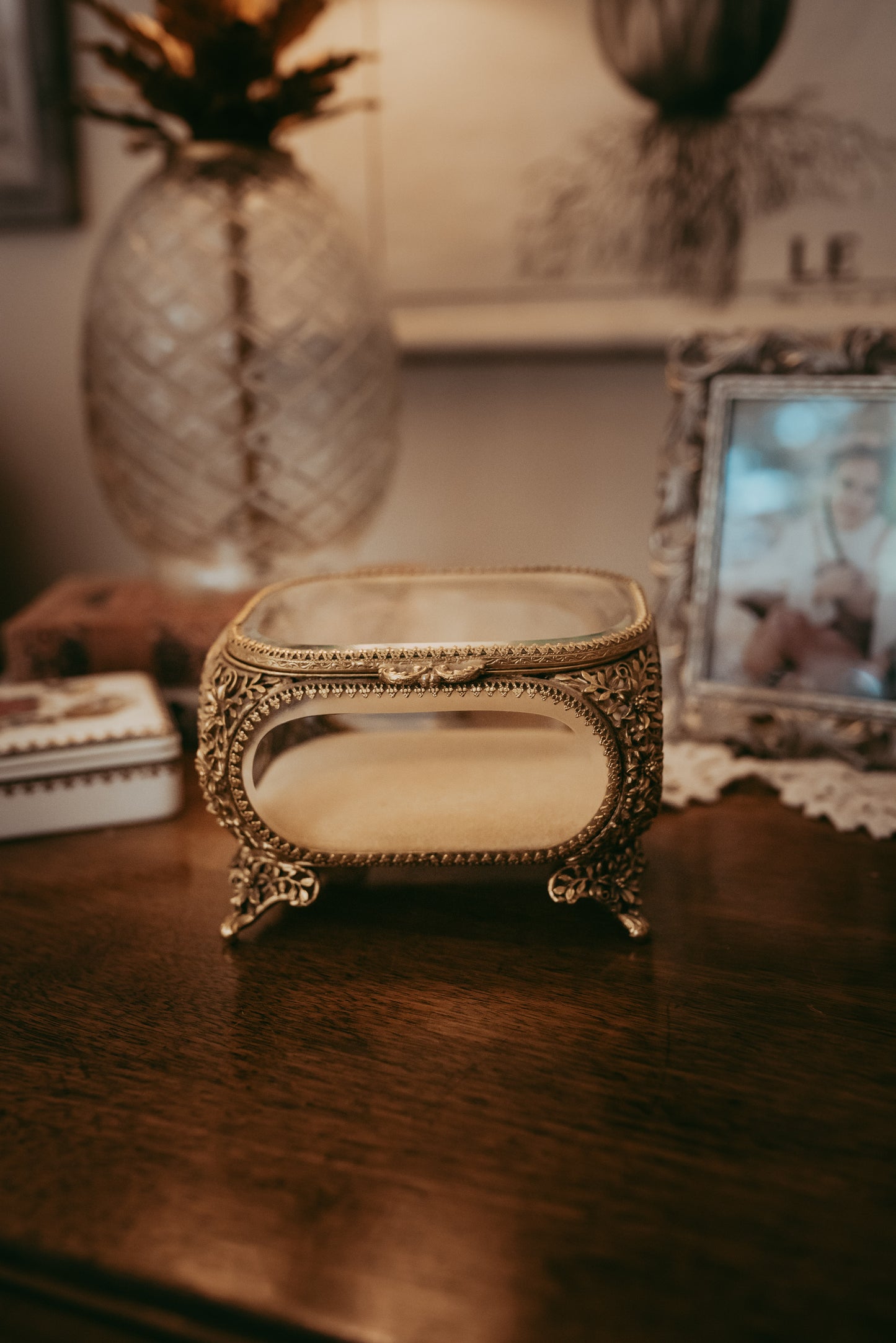 My Darling Juliet | Vintage French Ormolu Jewelry Casket