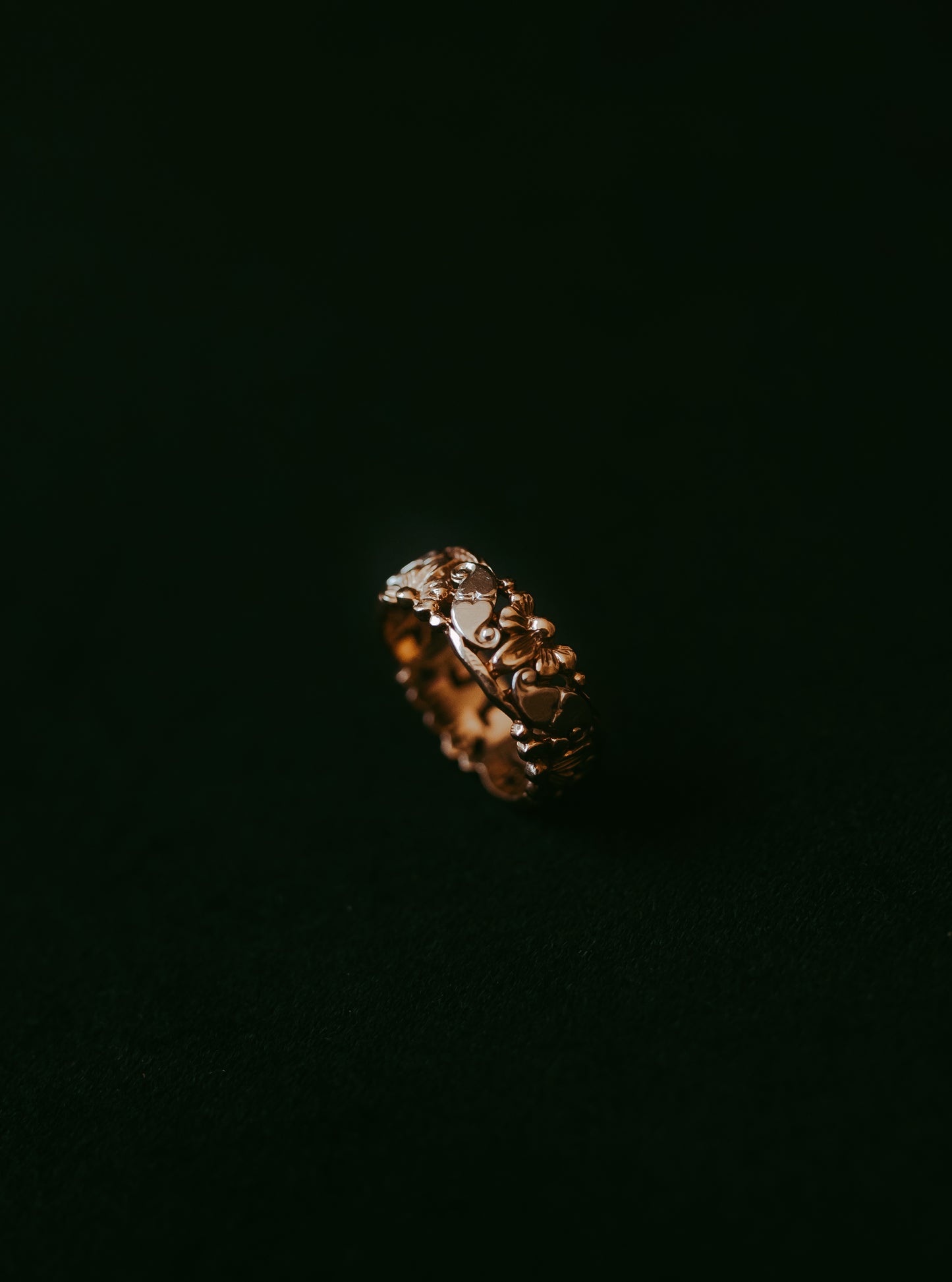 My Darling Juliet | Vintage 14K Two Tone Gold Floral & Scroll Band