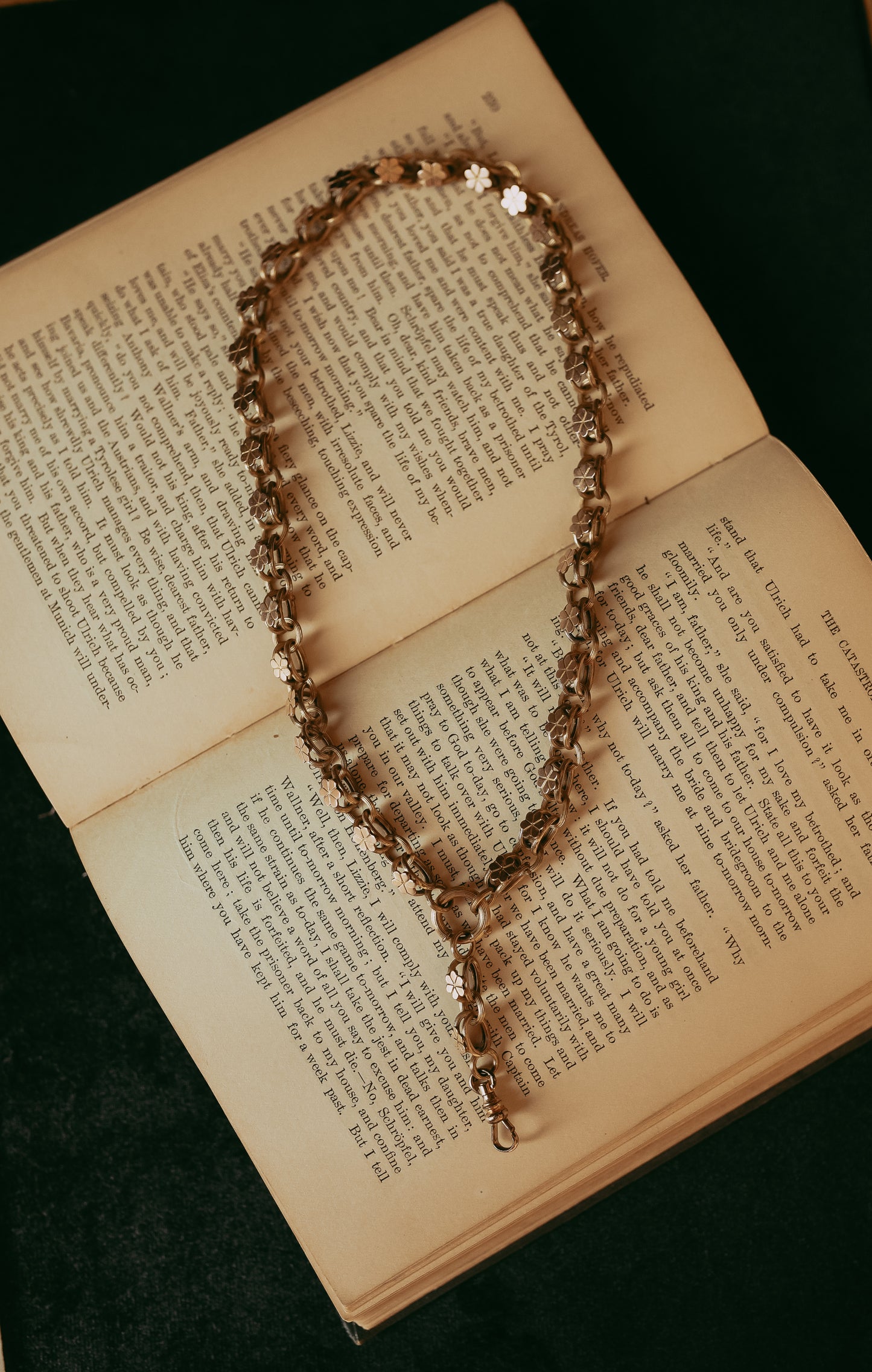 My Darling Juliet | Antique Victorian Gold-Filled Chain Necklace with Flowers