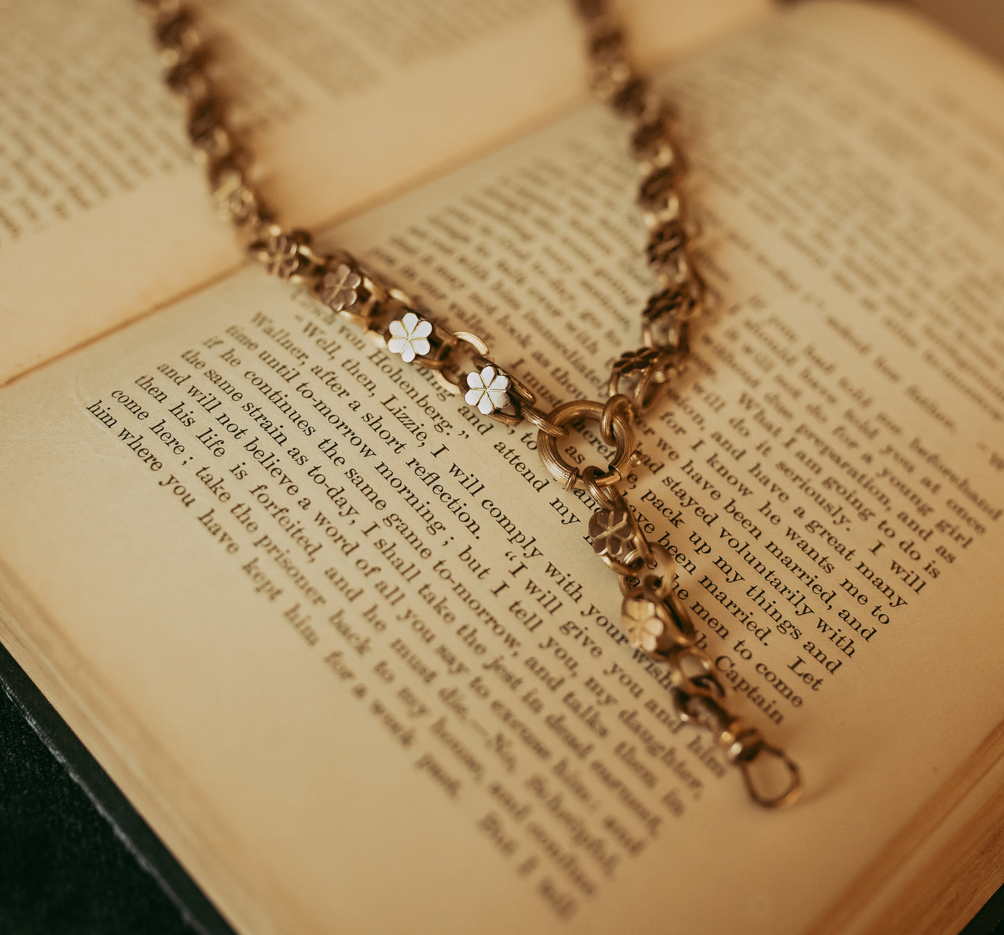 My Darling Juliet | Antique Victorian Gold-Filled Chain Necklace with Flowers