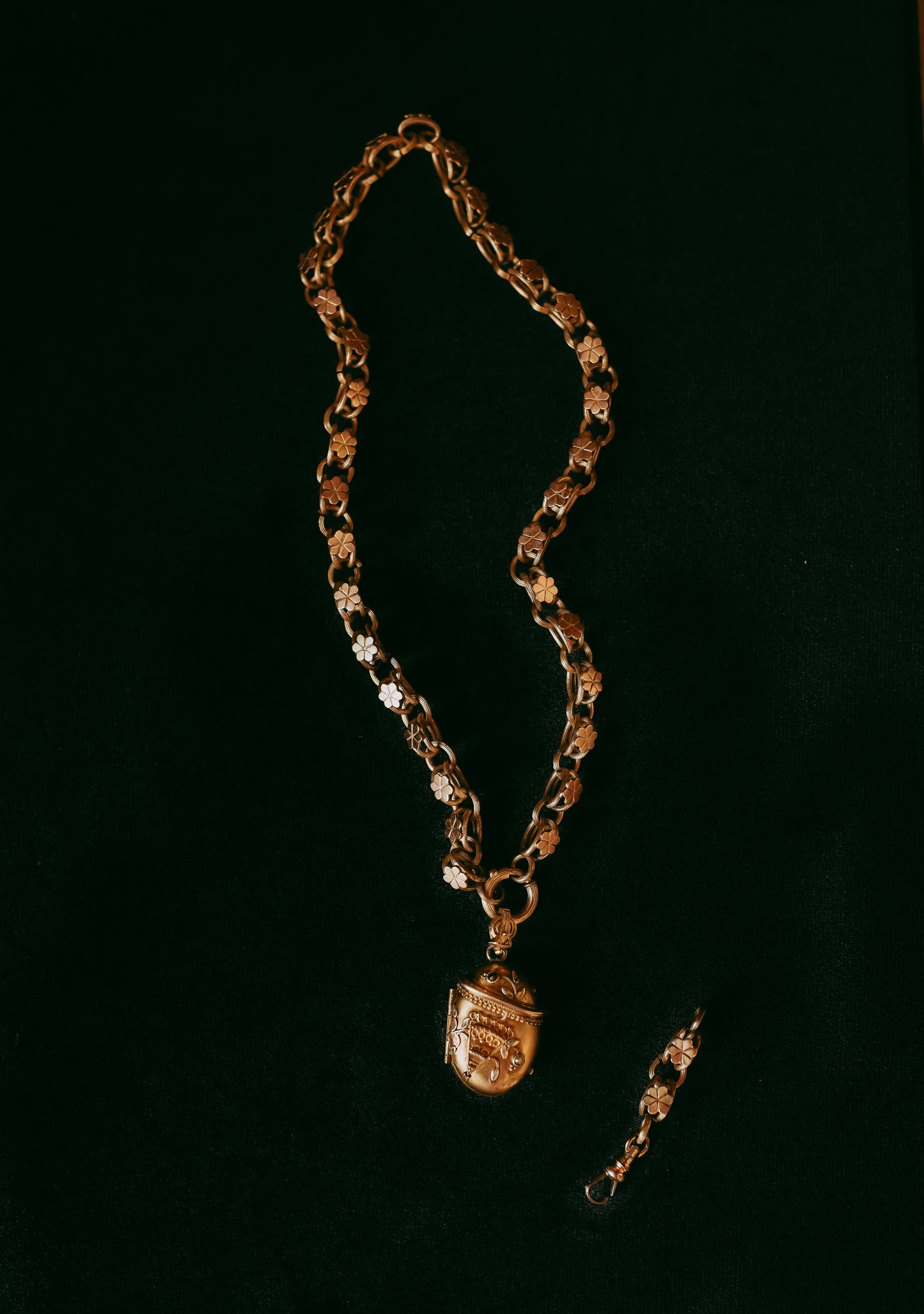 My Darling Juliet | Antique Victorian Gold-Filled Chain Necklace with Flowers