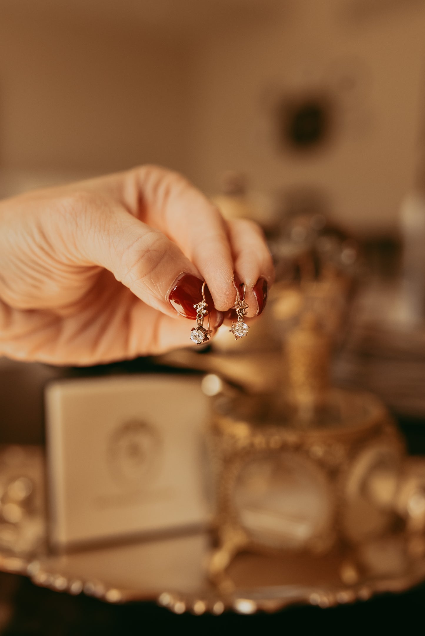 My Darling Juliet | 1930s Diamond Earrings with Edwardian Style Influence