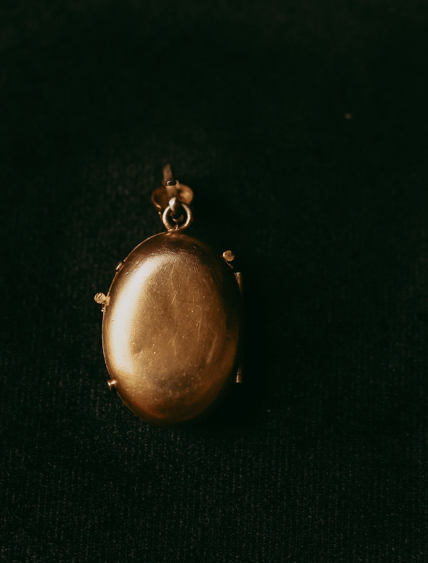 My Darling Juliet | Victorian Etruscan Revival Gold-Filled Locket with Red Stone & Seed Pearl, c. 1860