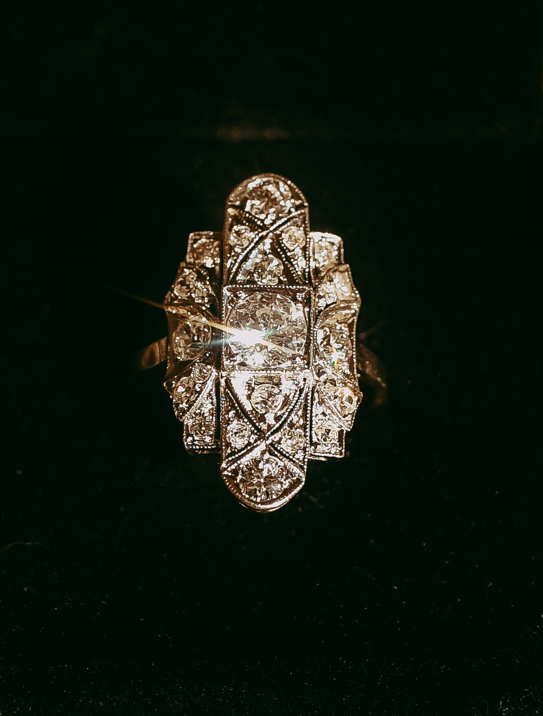 My Darling Juliet | Estate 14K Gold Diamond Ring - Art Deco Style with Edwardian Touches