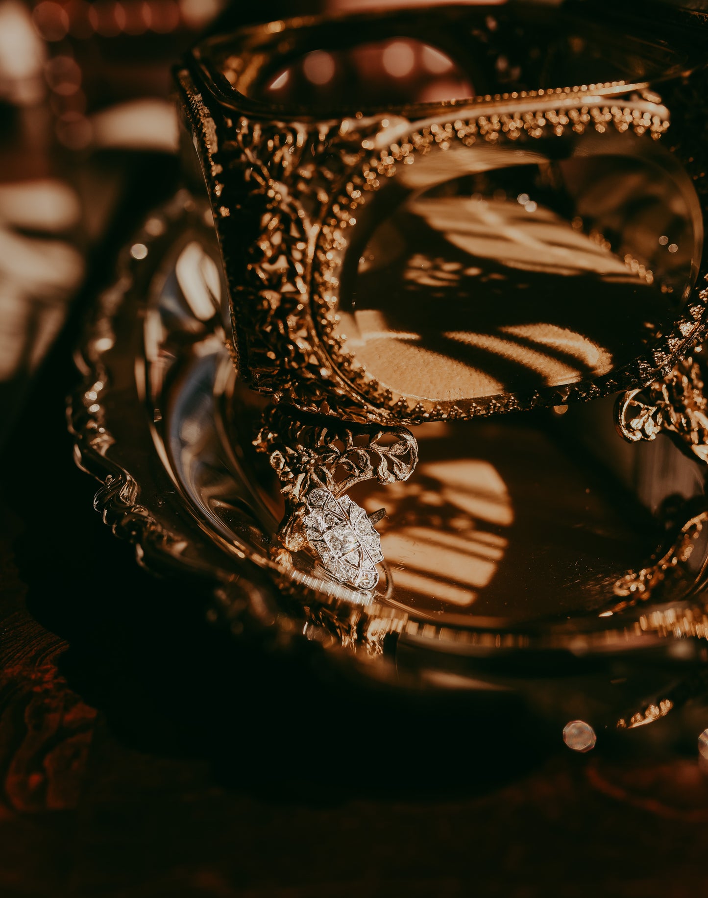 My Darling Juliet | Estate 14K Gold Diamond Ring - Art Deco Style with Edwardian Touches