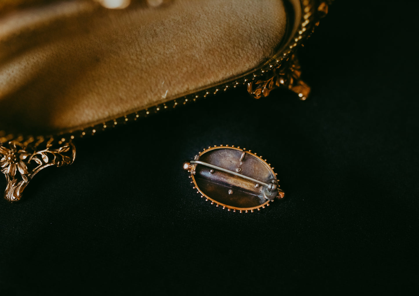 Victorian Gold-Filled Enamel Buckle Brooch Pendant