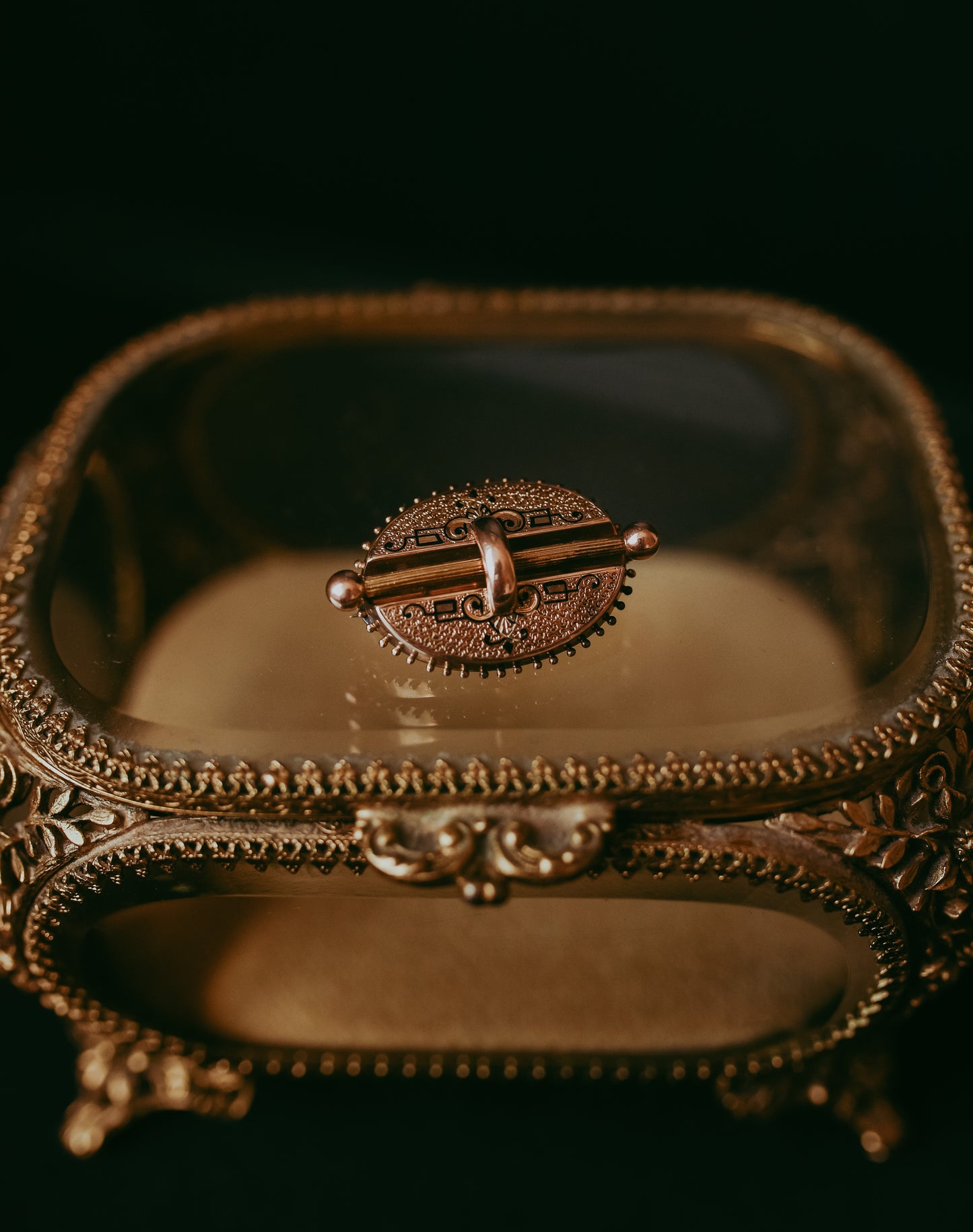 Victorian Gold-Filled Enamel Buckle Brooch Pendant