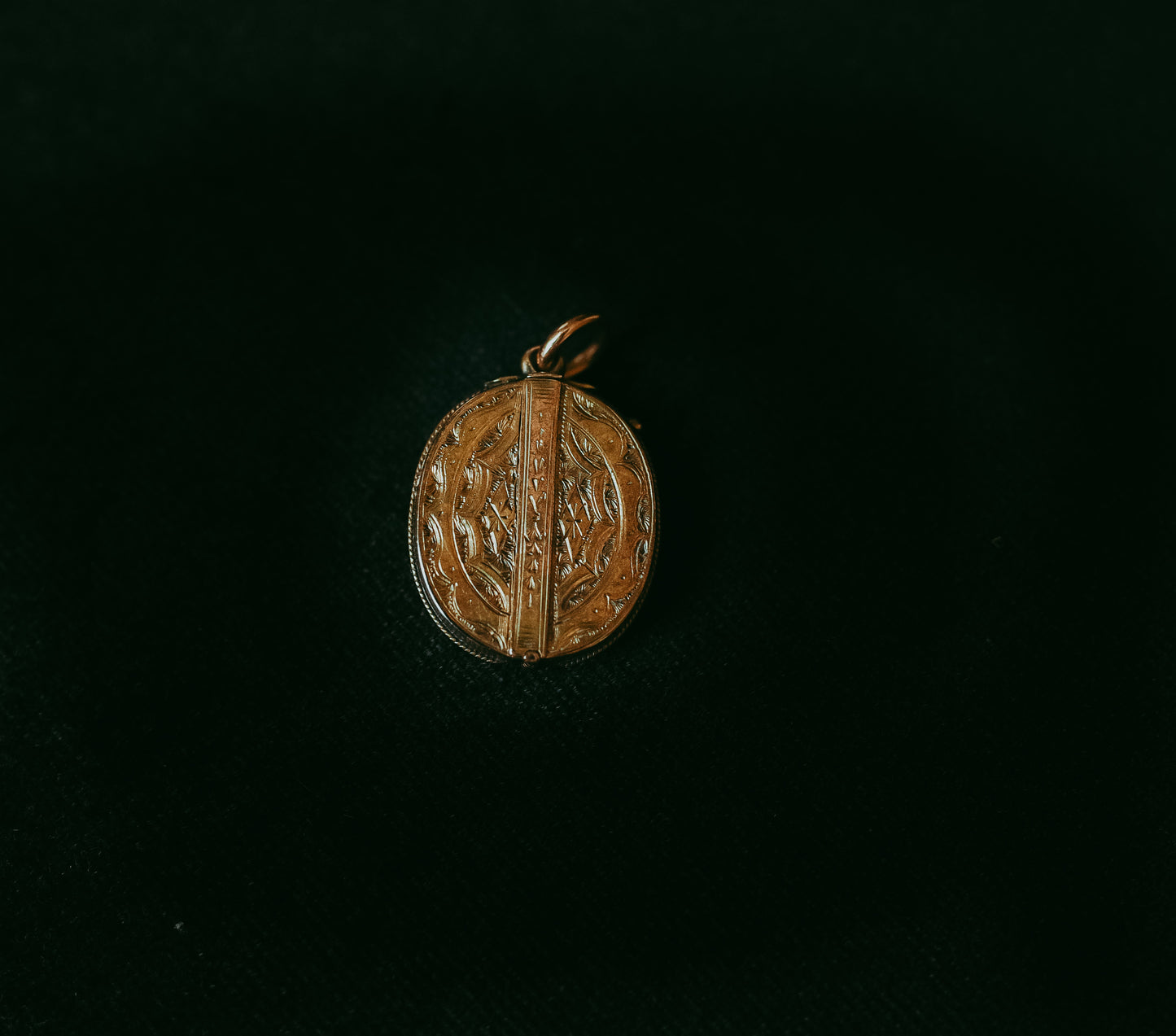 Victorian Gold-Filled Buckle Locket with Hair