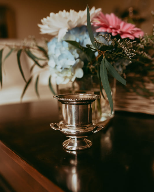 Vintage Silver-Plated Mini Champagne Bucket | Rogers Silver Co. | Petite Vase or Heirloom Accent
