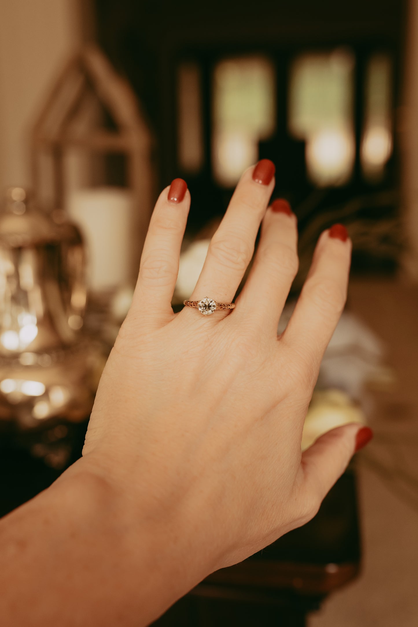 Victorian Old European Cut Diamond Solitaire Ring  GIA Certified | Circa 1898 | 1.02 Carat