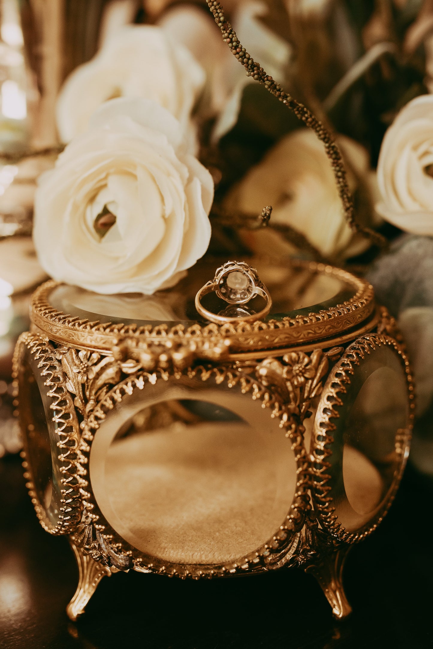 Late Victorian Moonstone | Diamond & Gold |“Man in the Moon” Ring