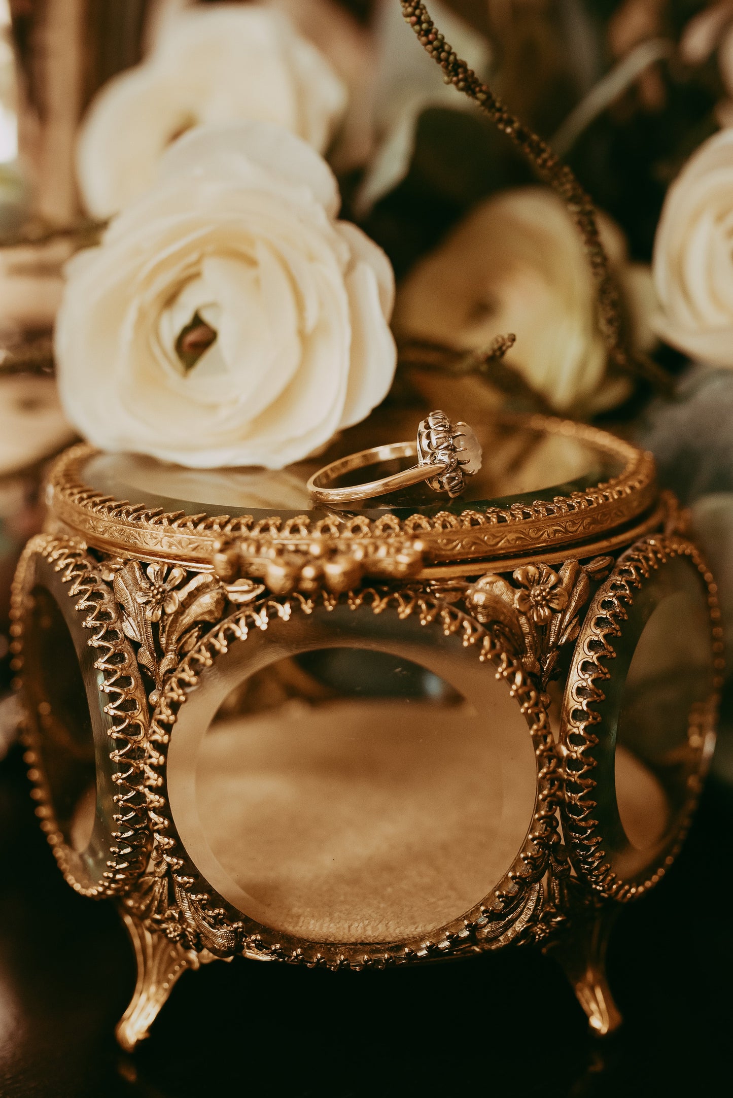 Late Victorian Moonstone | Diamond & Gold |“Man in the Moon” Ring