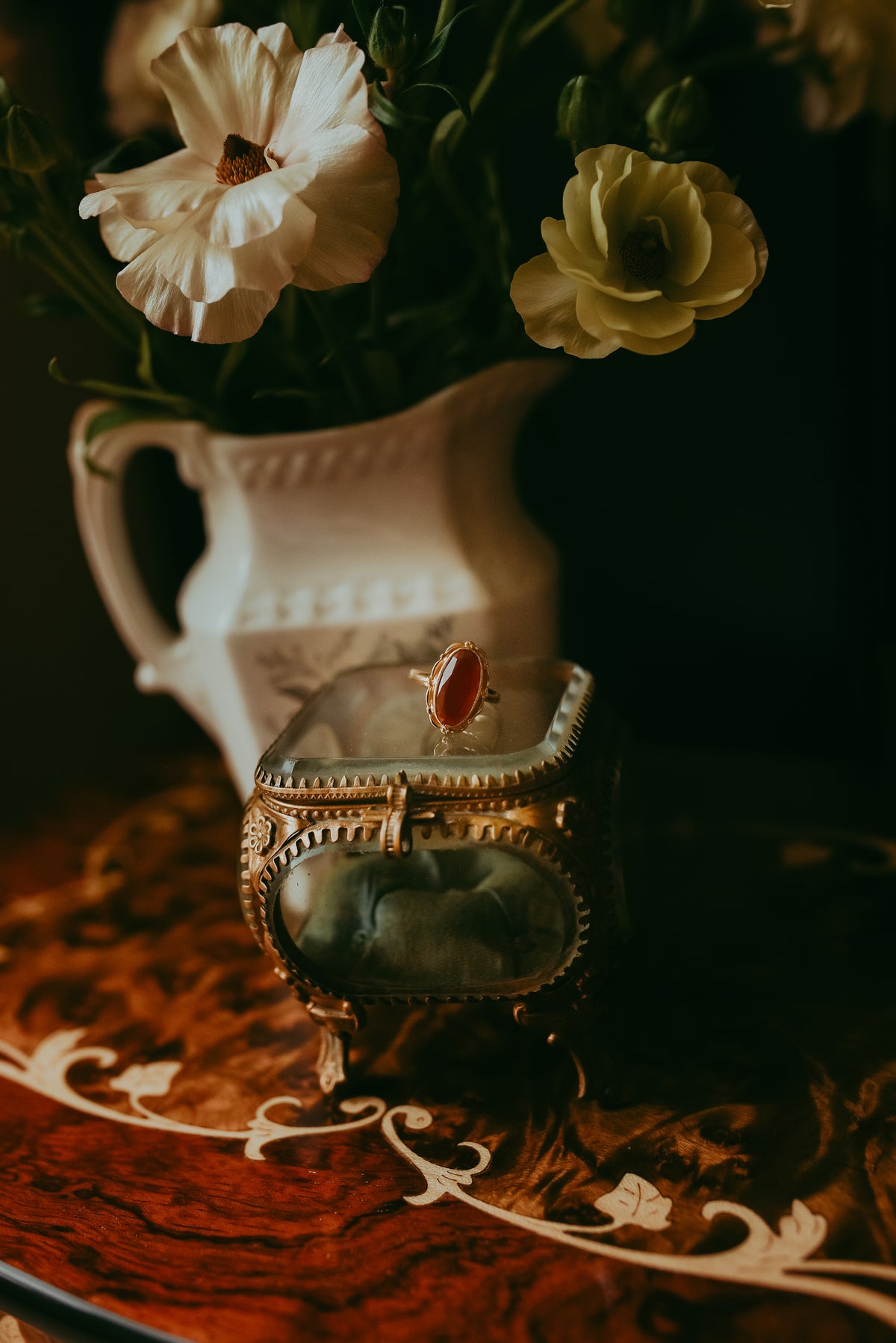 Vintage 10K Yellow Gold & Carnelian Ring Gift