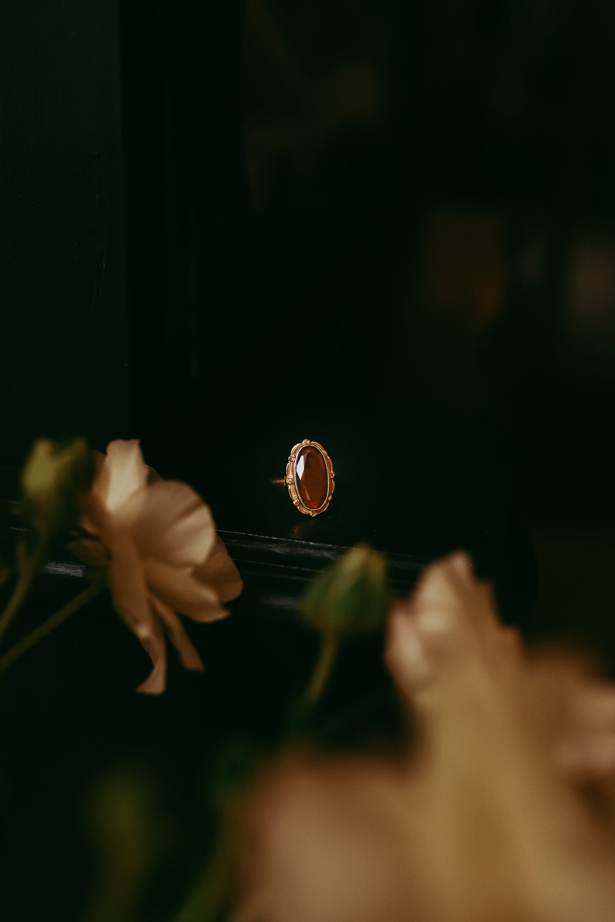 Vintage 10K Yellow Gold & Carnelian Ring Gift