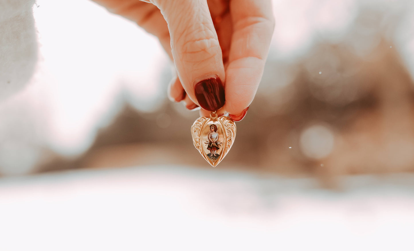 My Darling Juliet | Swiss Child Enamel Heart Locket