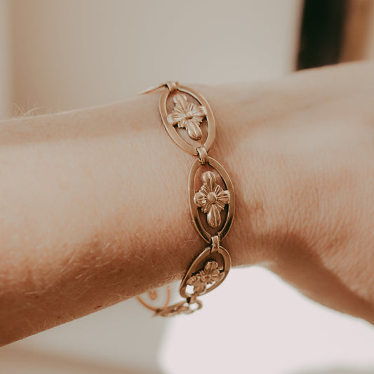 My Darling Juliet | Gold Filled- Victorian Flower Bracelet