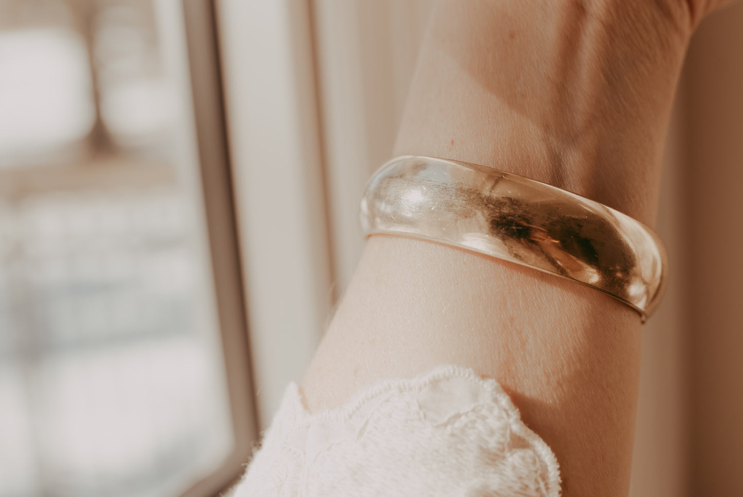 My Darling Juliet | Victorian Gold Filled Floral Bangle