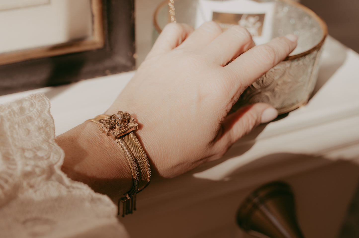 My Darling Juliet | Gold Filled Victorian Mesh Tassel Bracelet