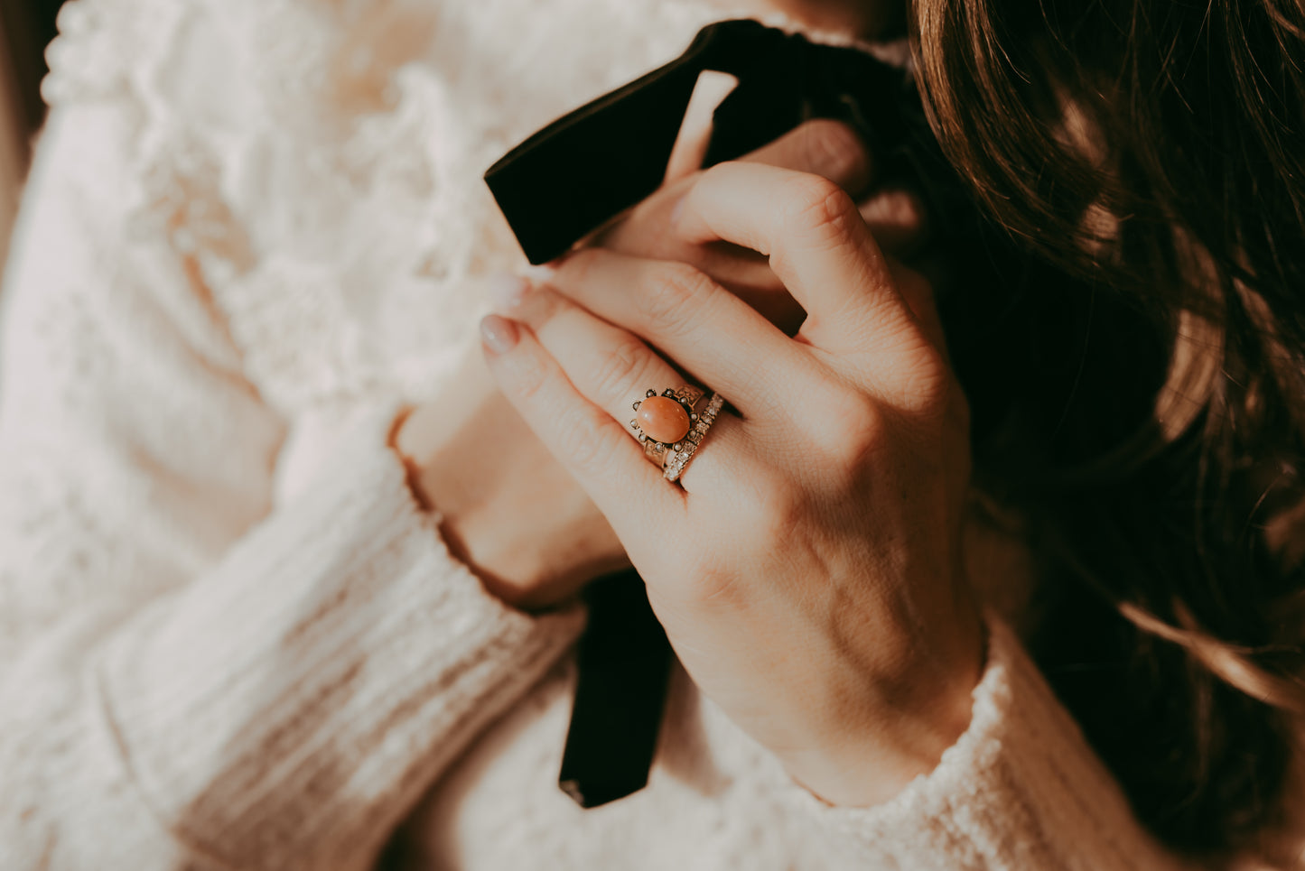 My Darling Juliet | Rose Gold Coral/Seed Pearl Ring Circa 1890