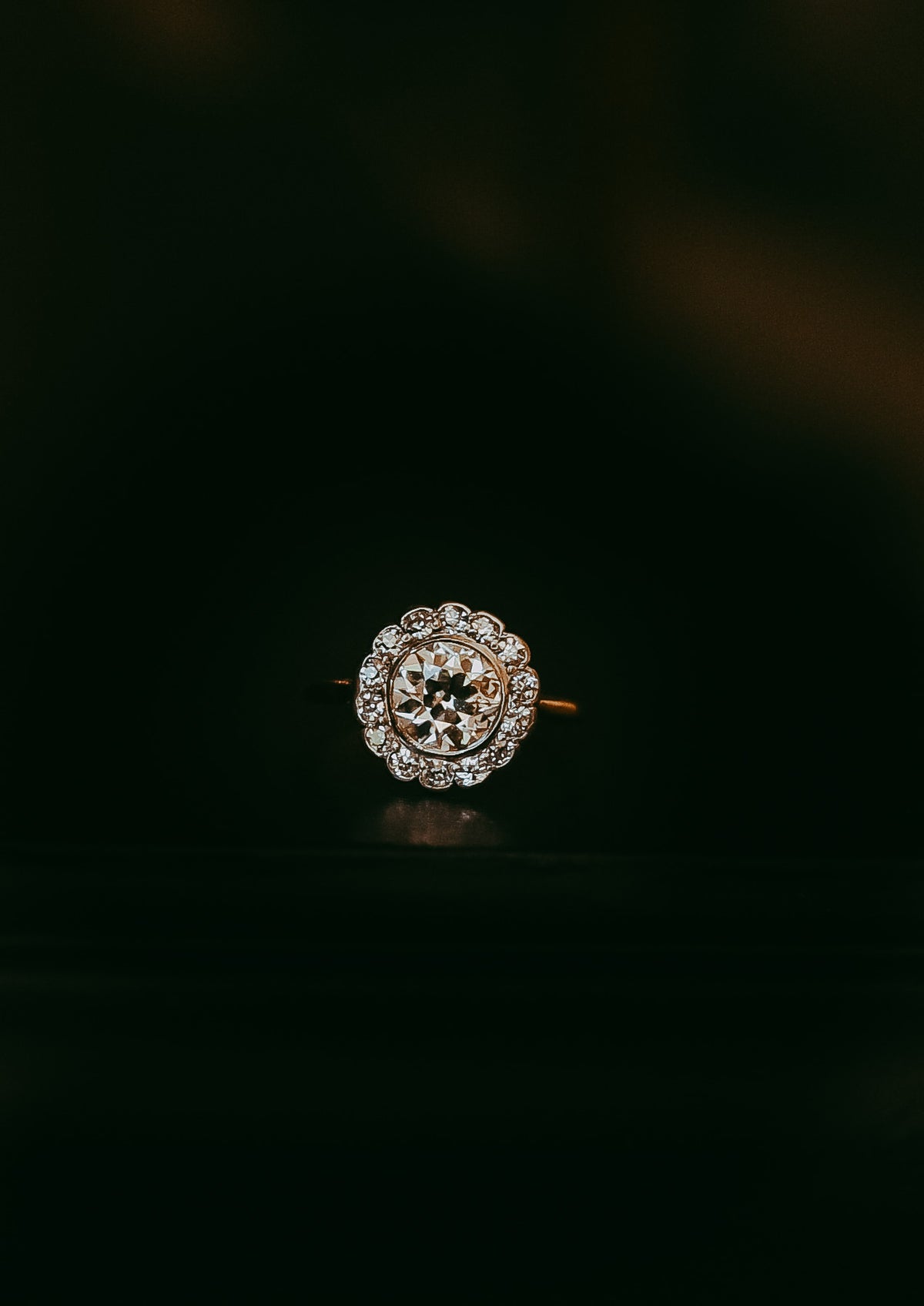 Antique 1.28ct Old European Diamond Ring | 18K Gold & Platinum | Engagement Ring