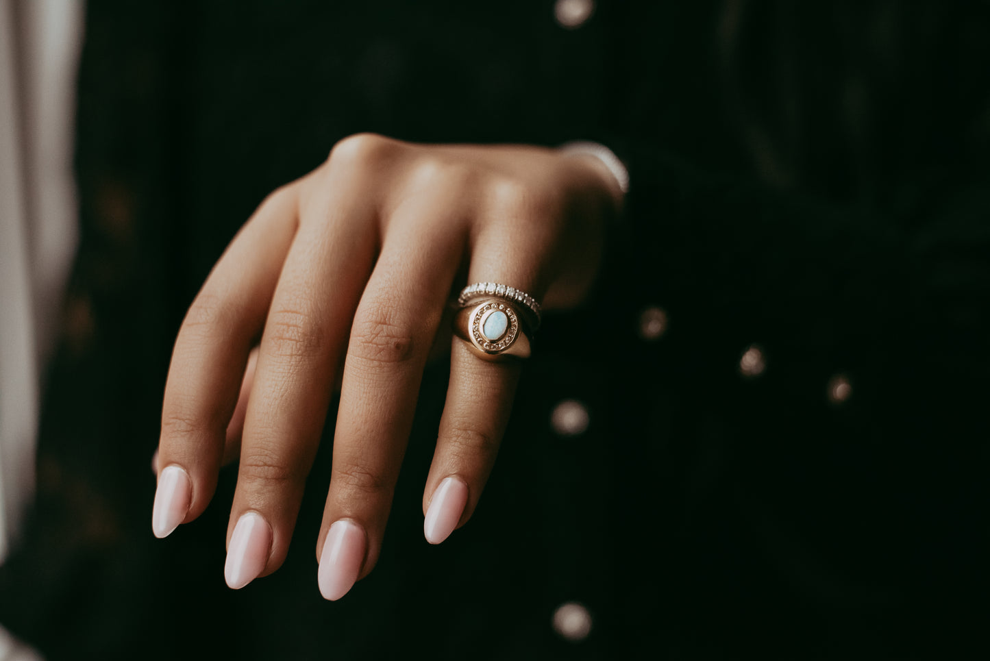 My Darling Juliet | Vintage Opal & Diamond Signet Ring