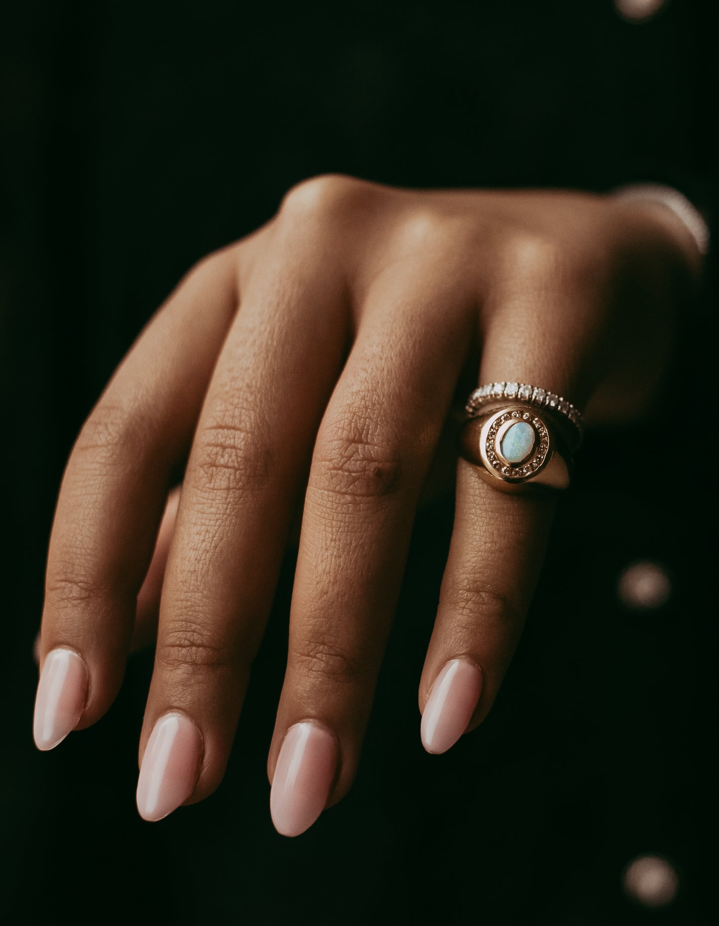 My Darling Juliet | Vintage Opal & Diamond Signet Ring