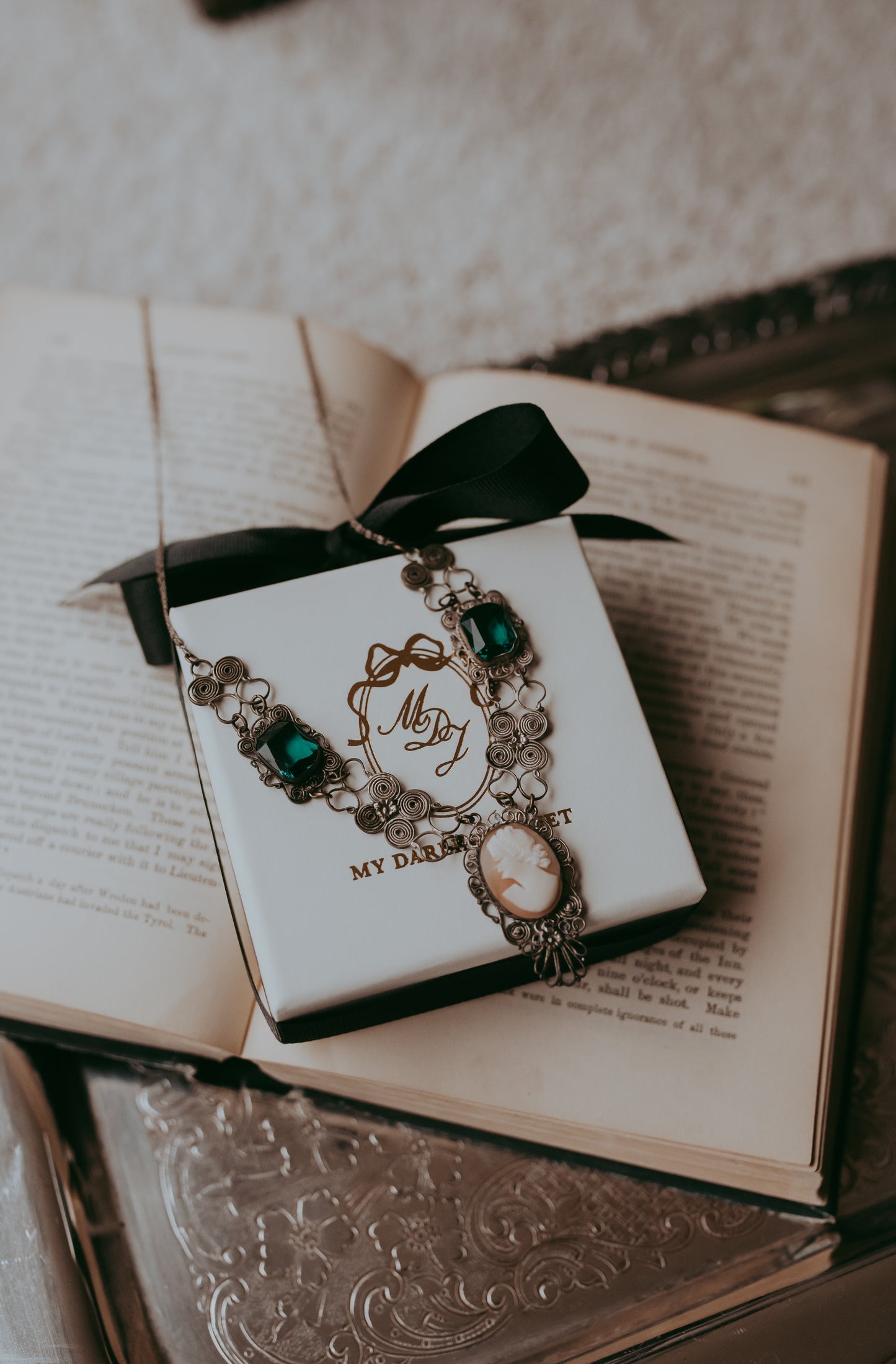 My Darling Juliet | Antique Victorian Silver Filagree Cameo Necklace