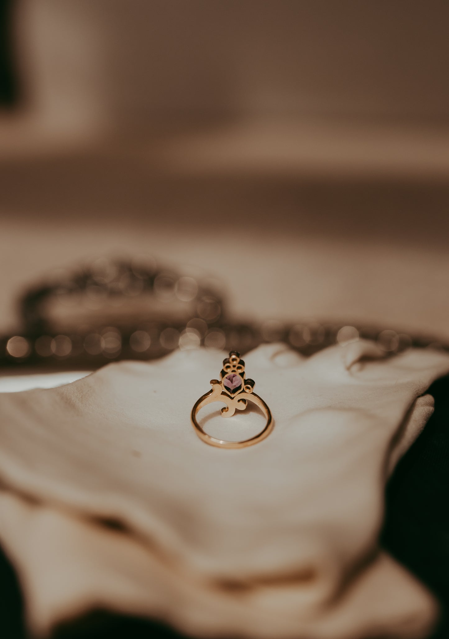 My Darling Juliet | French Art Nouveau Amethyst & Diamond Ring-Circa 1900