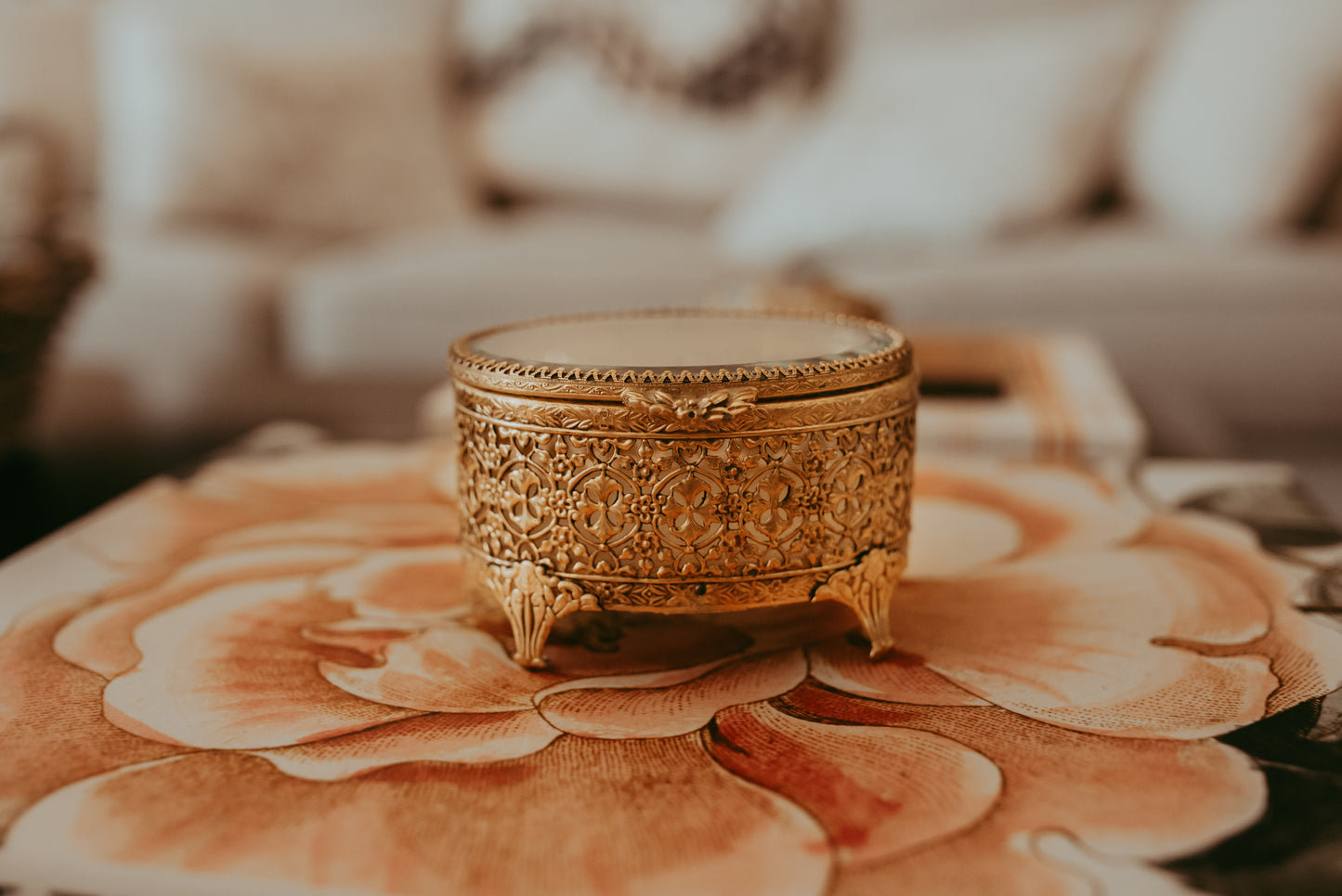 My Darling Juliet | Vintage Gold Ormolu Jewelry Casket