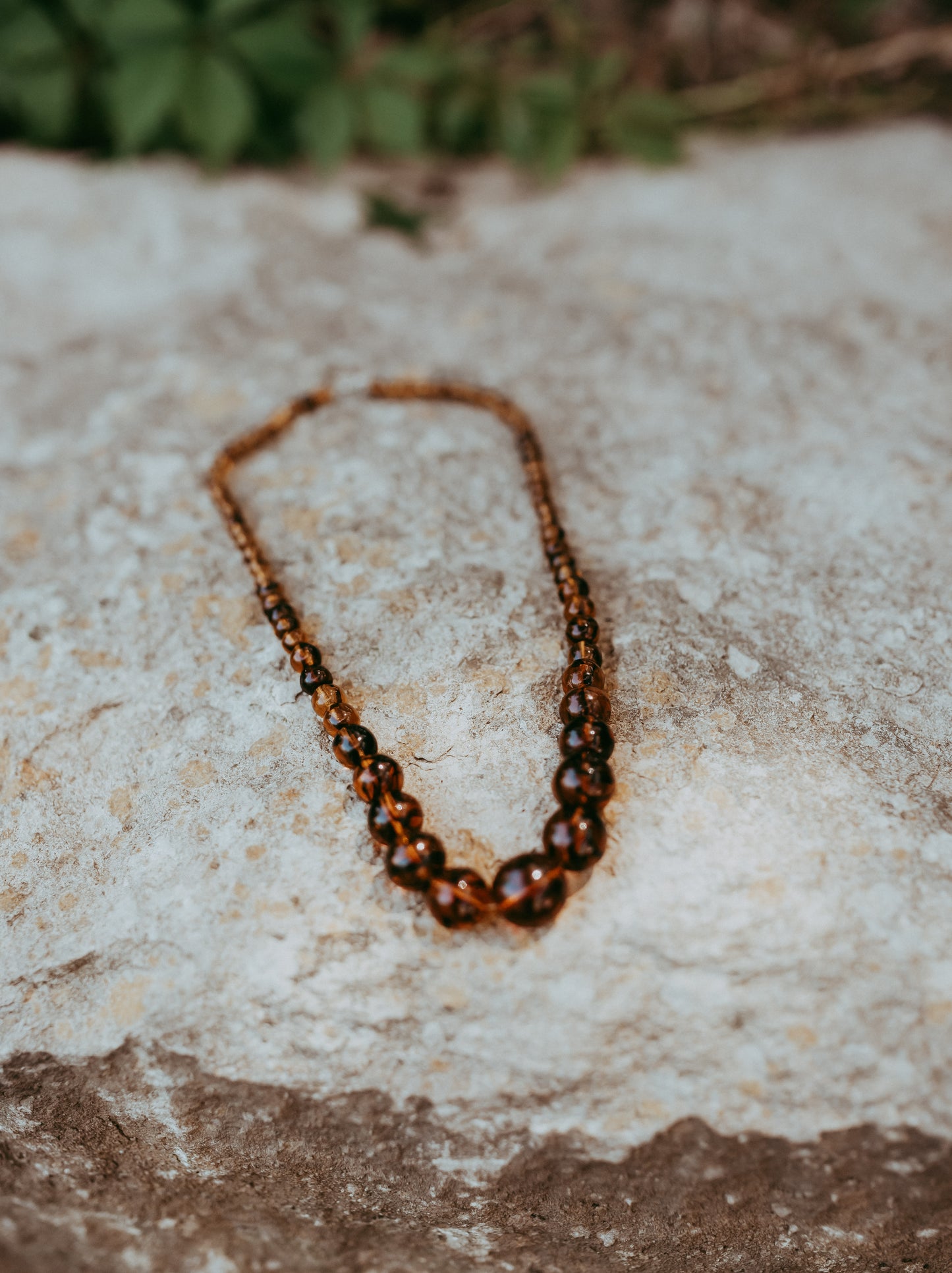 My Darling Juliet | Vintage Amber Honey Glass Bead Necklace