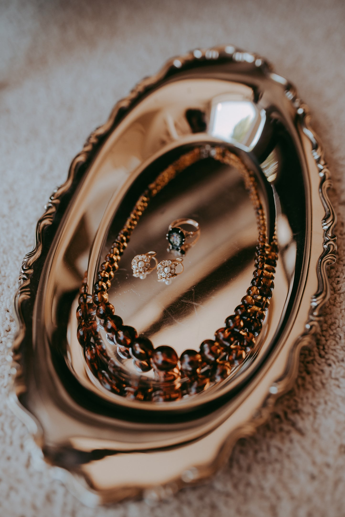 My Darling Juliet | Vintage Amber Honey Glass Bead Necklace