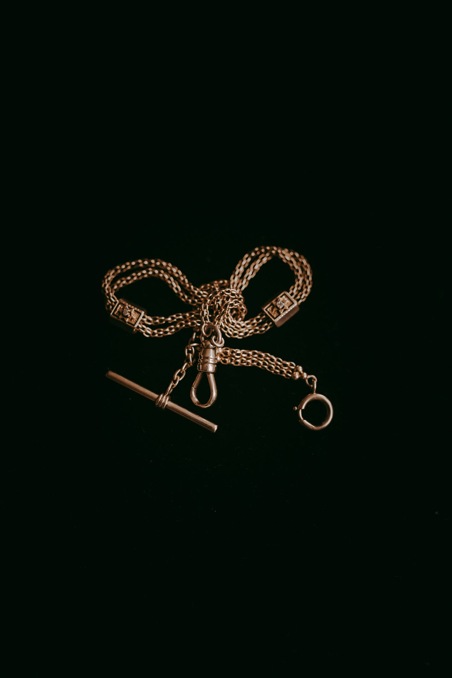My Darling Juliet | 14K Gold Watch Chain with Diamond Stars | 1886 & 1910