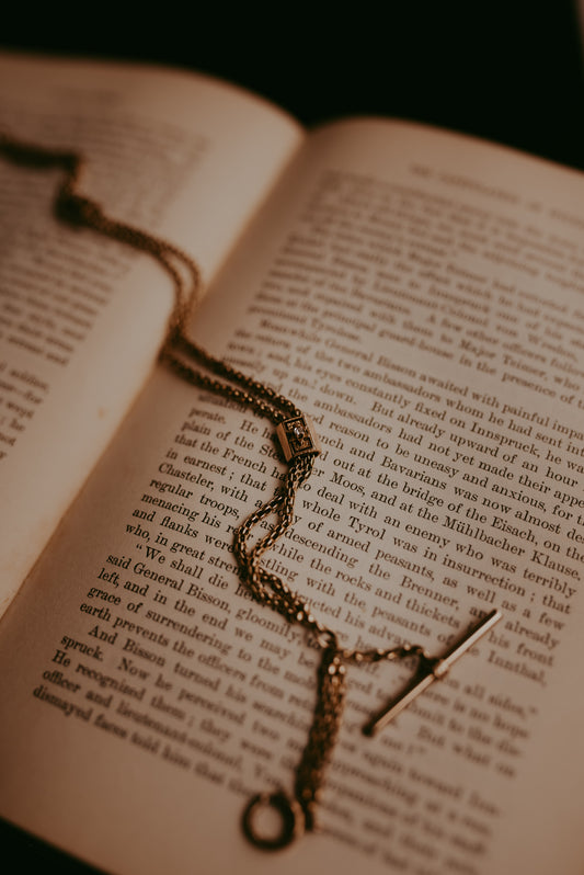 My Darling Juliet | 14K Gold Watch Chain with Diamond Stars | 1886 & 1910