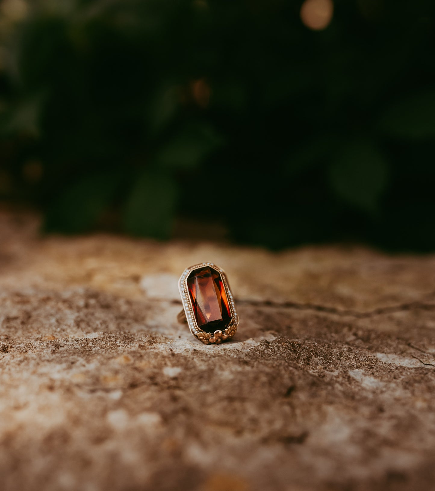 My Darling Juliet | Victorian Citrine & Seed Pearl Ring