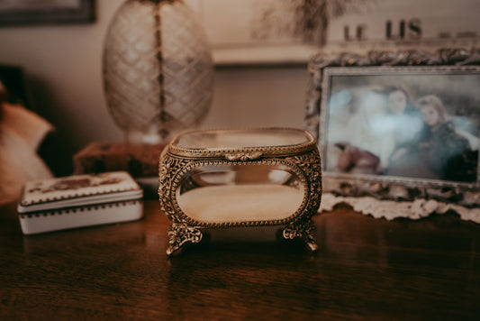My Darling Juliet | Vintage French Ormolu Jewelry Casket