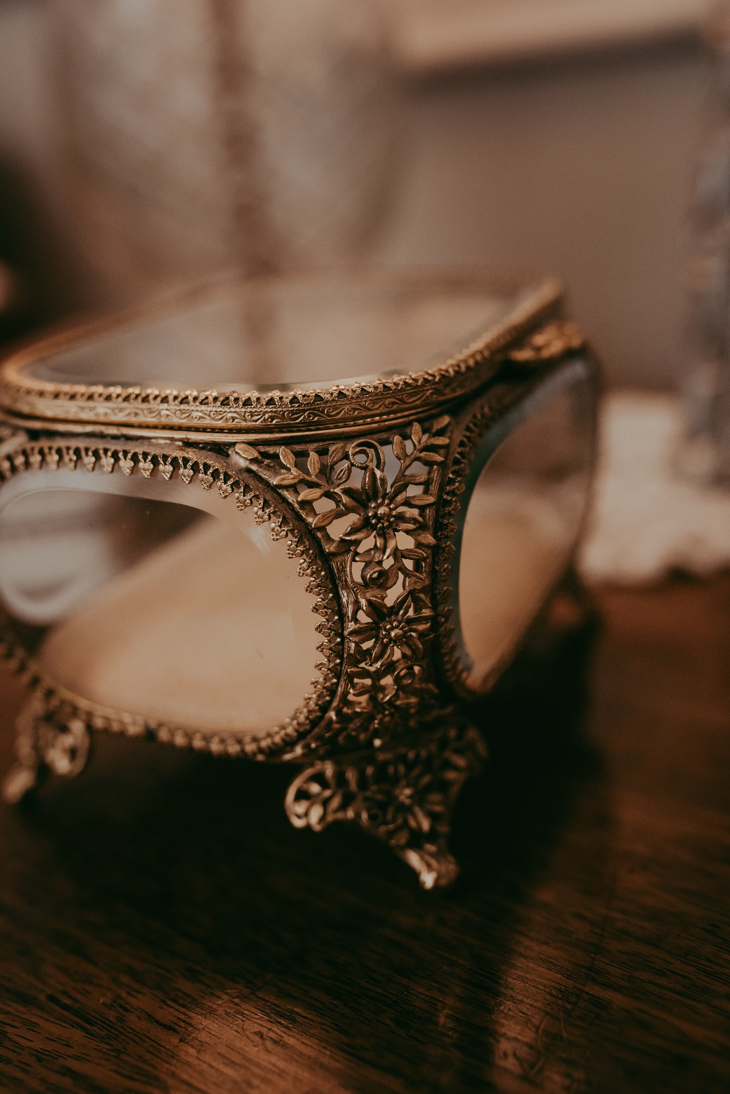 My Darling Juliet | Vintage French Ormolu Jewelry Casket