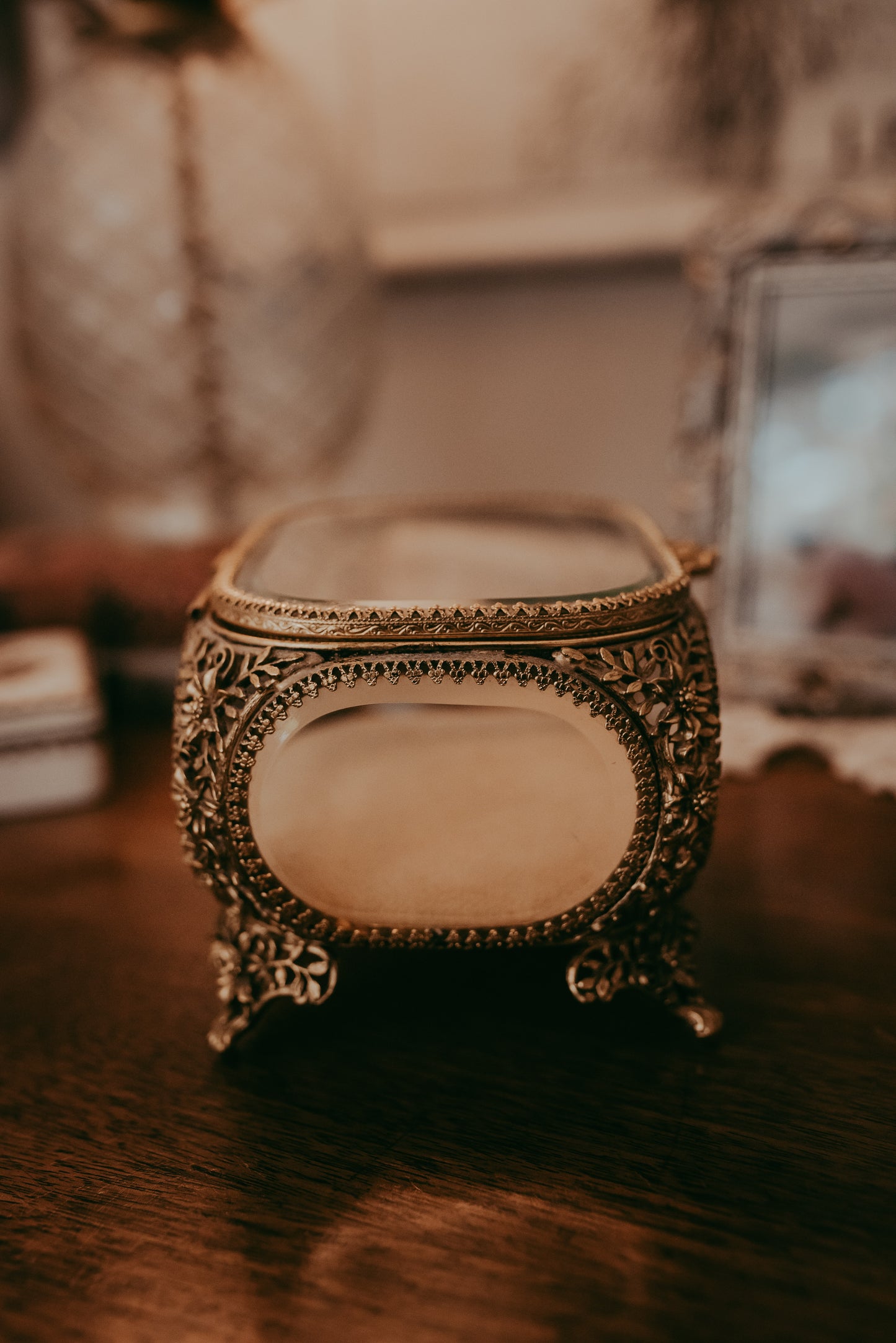 My Darling Juliet | Vintage French Ormolu Jewelry Casket