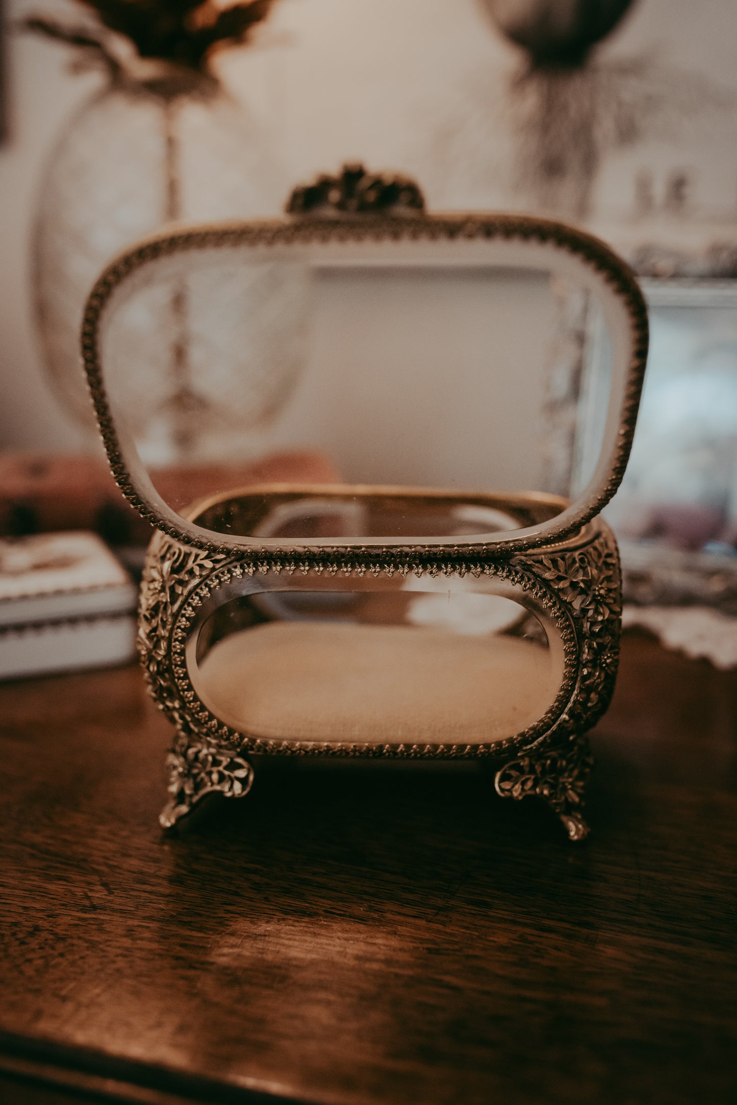 My Darling Juliet | Vintage French Ormolu Jewelry Casket
